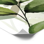 Greenery Floral Wedding Welcome Sign Poster (Ecke)