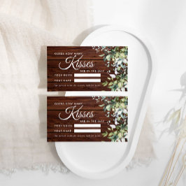 Greenery Floral Wie viele Kisses Shower Game-Karte Platzkarte