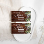 Greenery Floral Wie viele Kisses Shower Game-Karte Platzkarte