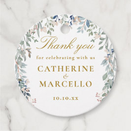 Greenery Floral Wildblumen Wedding Vielen Dank Geschenkanhänger