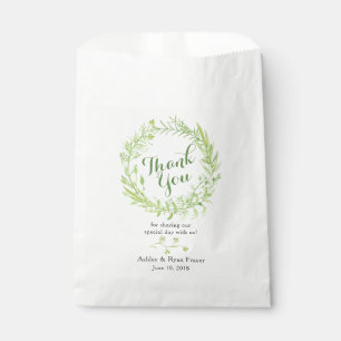 Greenery Floral Wreath Wedding Vielen Dank Geschenktütchen