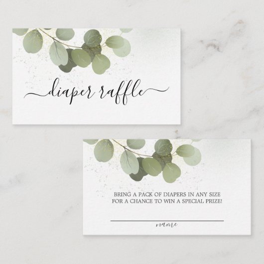 Greenery Foliage Eucalyptus Begleitkarte (Vorne/Hinten)