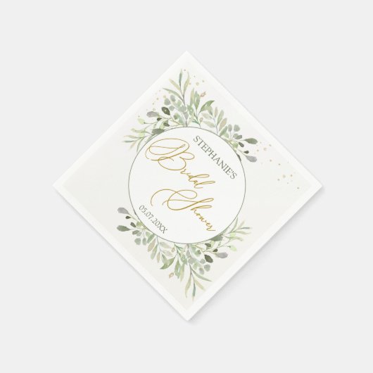 Greenery Foliage Eucalyptus Blätter Brautparty Serviette (Ecke)