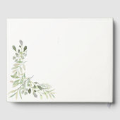 Greenery Foliage Eucalyptus Blätter Wedding Gästebuch (Rückseite)