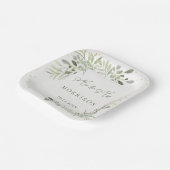 Greenery Foliage Eucalyptus Blätter Wedding Pappteller (Gewinkelt)