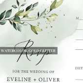 Greenery foliage eucalyptus leaves boho wedding RSVP karte