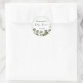 Greenery Foliage Eucalyptus Runder Aufkleber (Tasche)