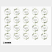 Greenery Foliage Eucalyptus Wedding Runder Aufkleber (Blatt)