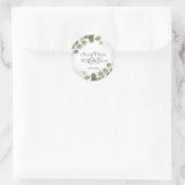 Greenery Foliage Eucalyptus Wedding Runder Aufkleber (Tasche)