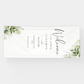 Greenery Foliage Floral Wedding Welcome Banner (Horizontal)