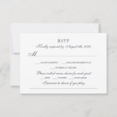 Greenery Foliage Leafy Wedding RSVP (Rückseite)