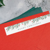 Greenery Foliage Moderne Weihnachtszeit-Rücksendea