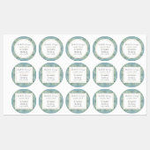 Greenery Foliage Moderner Eleganter Gold Circle Etiketten (Blatt)