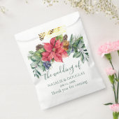 Greenery Foliage Poinsettia Wedding Geschenktütchen (Versiegelt)