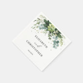 Greenery Foliage Succulent Wedding Napkins Boho Serviette (Ecke)