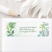 Greenery Foliage Watercolor Address Labels (Insitu)