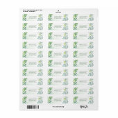 Greenery Foliage Watercolor Address Labels (Vorne)