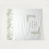 Greenery Foliage Wedding Foto Booth Hintergrund Wandteppich (Vorderseite (Horizontal))