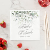 Greenery Foliage Wedding Paper Napkin Serviette (Beispiel)