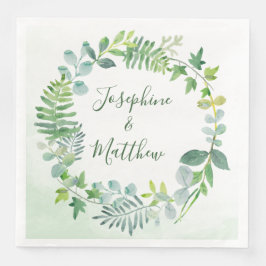 Greenery Foliage Wreath Wedding Serviette