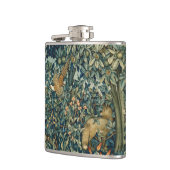 GREENERY,FOREST ANIMALS Pheasant ,Fox,Green Floral Flachmann (Links)