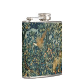 GREENERY,FOREST ANIMALS Pheasant ,Fox,Green Floral Flachmann (Rechts)