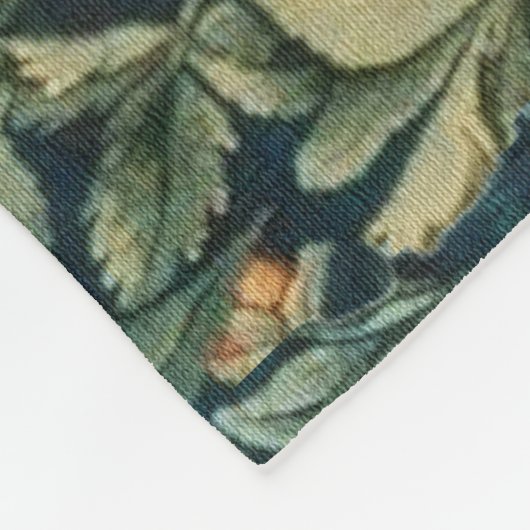 GREENERY,FOREST ANIMALS Pheasant ,Fox,Green Floral Fleecedecke (Ecke)