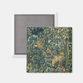 GREENERY,FOREST ANIMALS Pheasant ,Fox,Green Floral Magnet (Vorderseite/Rückseite)