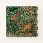 GREENERY,FOREST ANIMALS Pheasant ,Fox,Green Floral Notizblock (Rückseite)