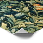 GREENERY,FOREST ANIMALS Pheasant ,Fox,Green Floral Poster (Ecke)