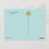 GREENERY,FOREST ANIMALS Pheasant ,Fox,Green Floral Postkarte (Rückseite)