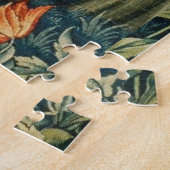 GREENERY,FOREST ANIMALS Pheasant ,Fox,Green Floral Puzzle (Seite)