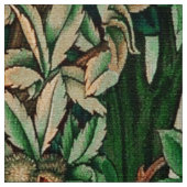 GREENERY,FOREST ANIMALS Pheasant ,Fox,Green Floral Stoff (Muster)