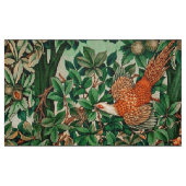 GREENERY,FOREST ANIMALS Pheasant ,Fox,Green Floral Stoff (Fat Quarter (45,7 x 55,9 cm))