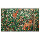 GREENERY,FOREST ANIMALS Pheasant ,Fox,Green Floral Stoff (Yard (91,4 cm))