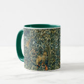 GREENERY,FOREST ANIMALS Pheasant ,Fox,Green Floral Tasse (Vorderseite Links)