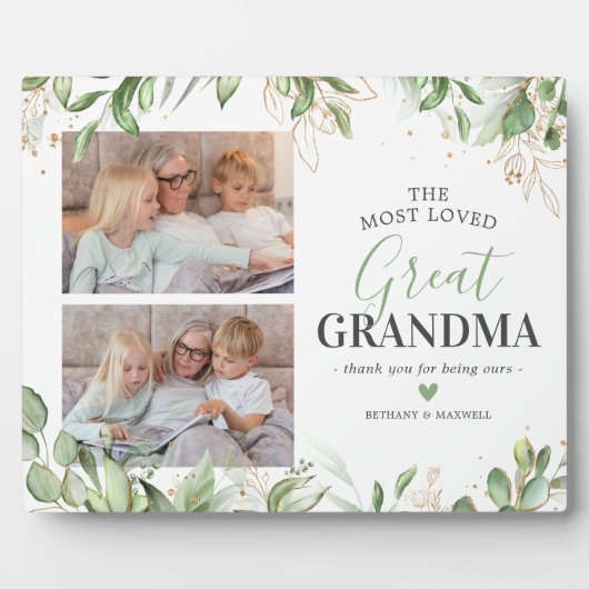 Greenery Foto Great Großmutter Plaque Fotoplatte (Vorderseite)