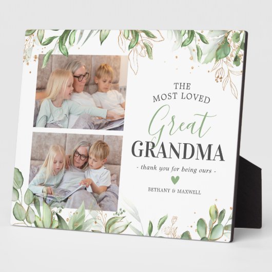Greenery Foto Great Großmutter Plaque Fotoplatte (Seite)