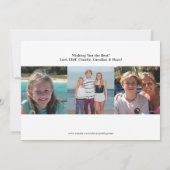 Greenery Foto Holiday Card Ankündigung (Rückseite)