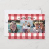 Greenery Foto Holiday Card Ankündigung (Rückseite)