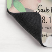 Greenery Foto Wedding Save the Date Mouse Pad Mousepad (Ecke)