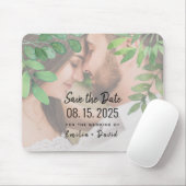 Greenery Foto Wedding Save the Date Mouse Pad Mousepad (Mit Mouse)