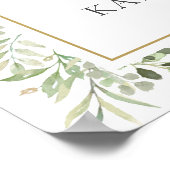 Greenery Foto Wedding Willkommenszeichen Poster (Ecke)