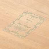 greenery frame Baptism  Acryleinladungen (Ablage )