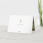 Greenery Frame Wedding Foto Vielen Dank Dankeskarte (Rückseite)
