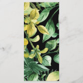 Greenery Fresh Leaf Modernes Hochzeitsprogramm Programm (Rückseite)