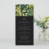 Greenery Fresh Leaf Modernes Hochzeitsprogramm Programm (Stehend Vorderseite)