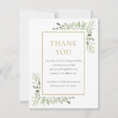 Greenery Funeral Foto Danke Karte (Vorderseite)