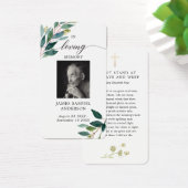 Greenery Funeral Memorial Poem Card (Schreibtisch)