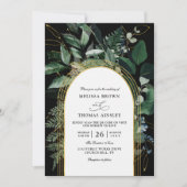 Greenery Garden Greenery Budget QR Code Wedding Einladung (Vorderseite)